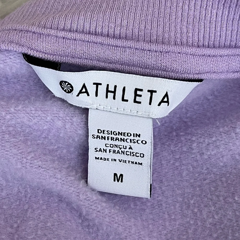 {Athleta} Coaster Luxe Pullover Sweatshirt in Lilac Purple - Women's Medium - Picture 8 of 9